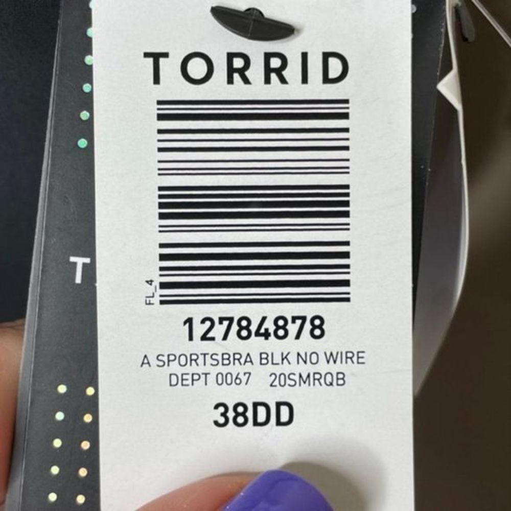 Torrid Black Athletic Bra - Picture 2 of 3
